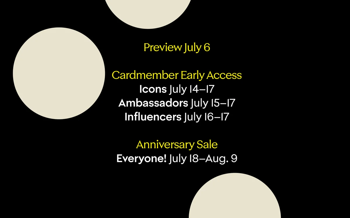 2026 Nordstrom Anniversary Sale dates calendar graphic