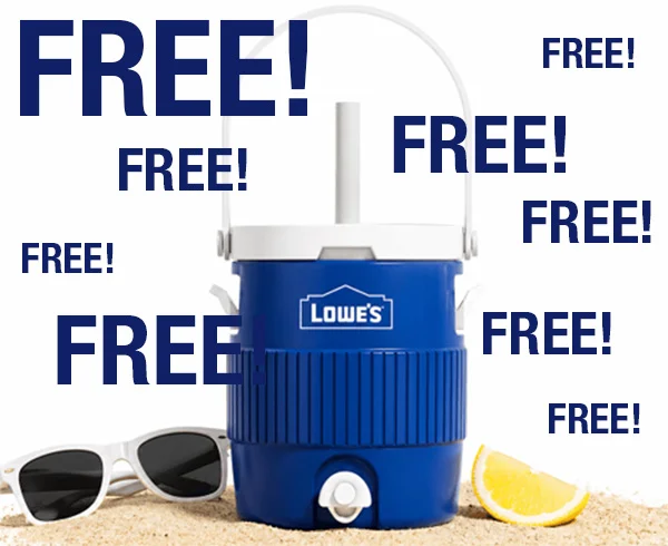Lowe's mini cooler cup giveaway item from summer 2026