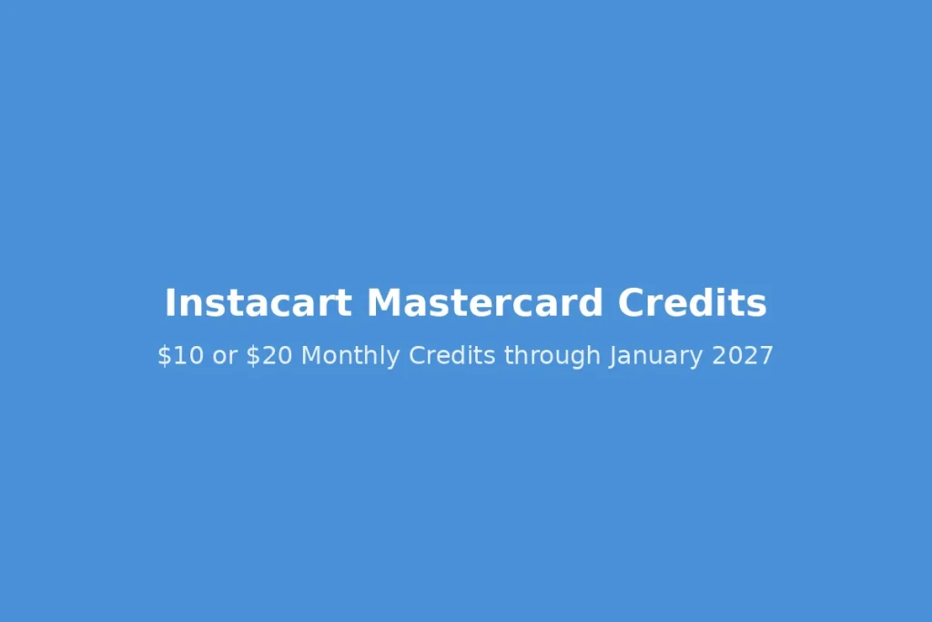 Instacart shopping cart with Mastercard payment option displayed