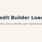 Cover graphic for eight credit builder loans compared