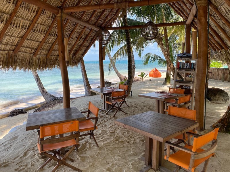 Beachside pavilion with ocean view at an SLH resort